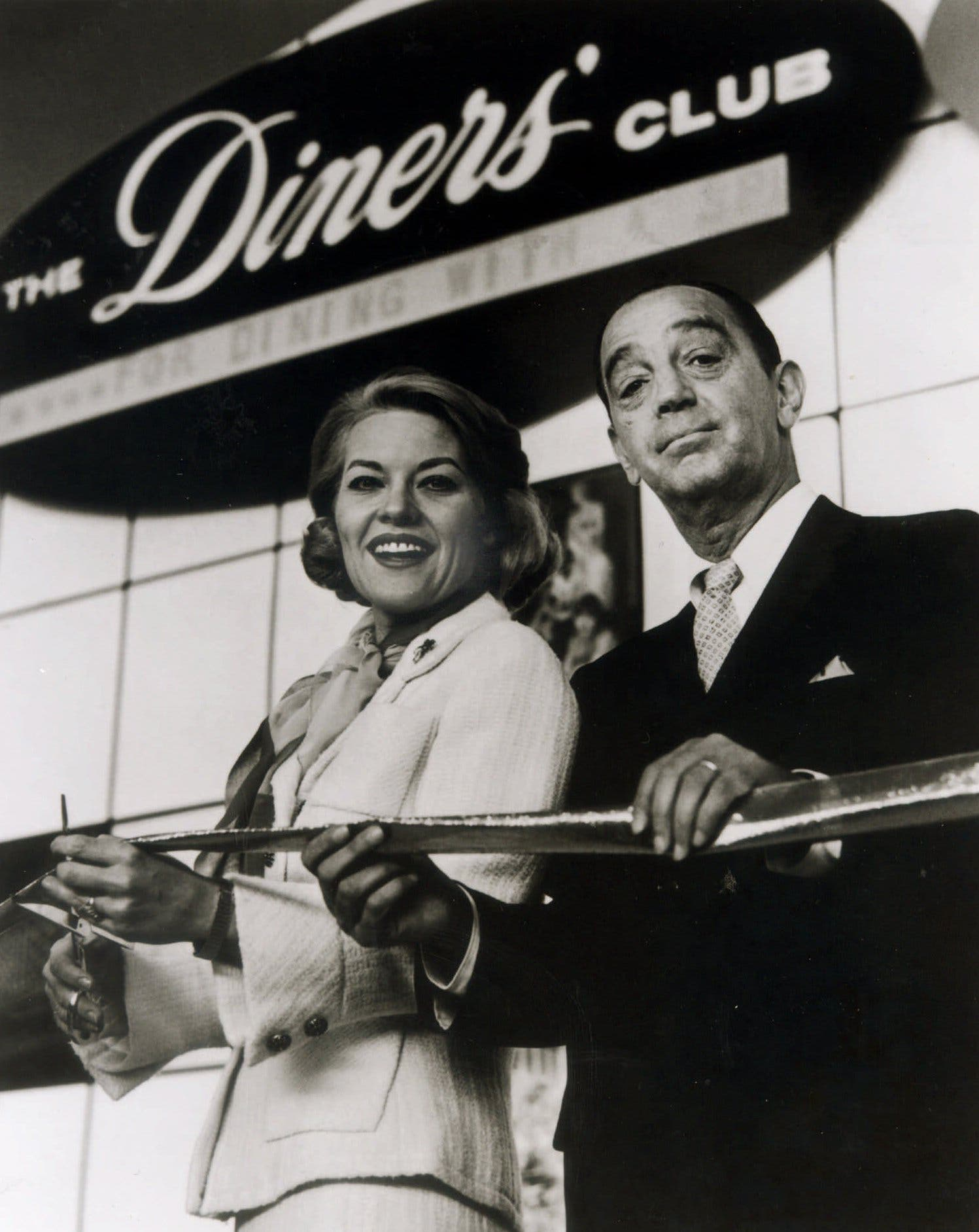 Historic image of Diners Club, the first charge card from 1950
