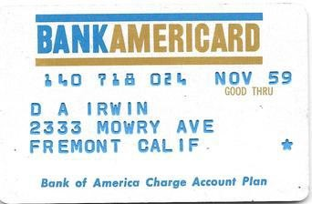 Historic image of the Fresno Drop - Bank of America's first credit card from 1958