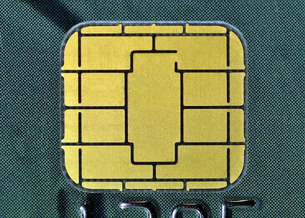 Historic image of EMV chip cards introduction in the 1990s